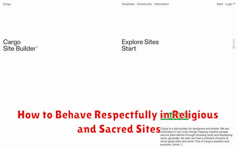 How to Behave Respectfully in Religious and Sacred Sites