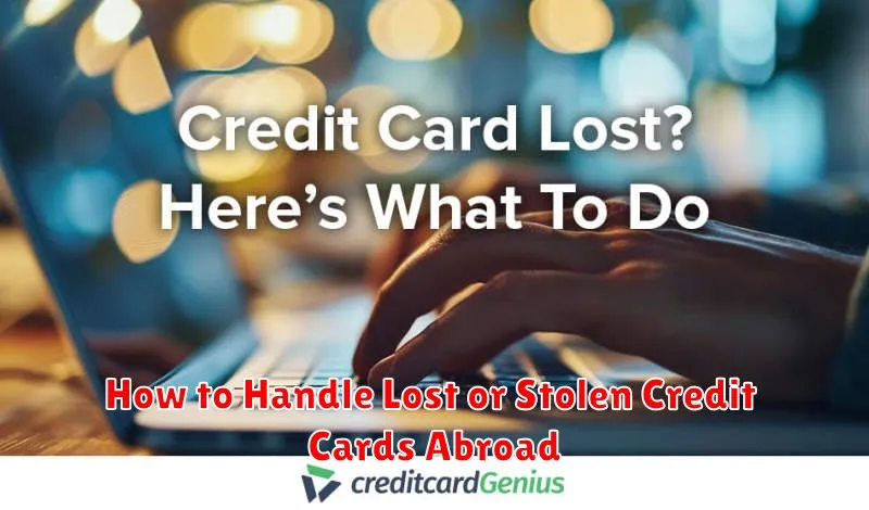 How to Handle Lost or Stolen Credit Cards Abroad